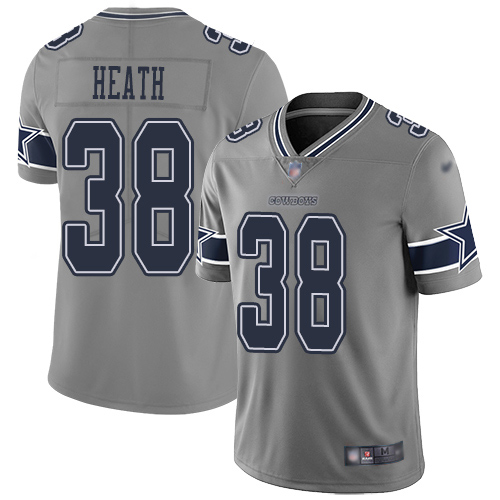 Men Dallas Cowboys Limited Gray Jeff Heath #38 Inverted Legend NFL Jersey